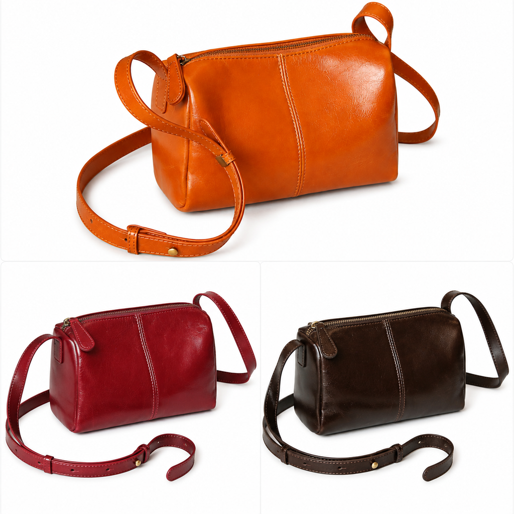 Vintage Leather Messenger Bag