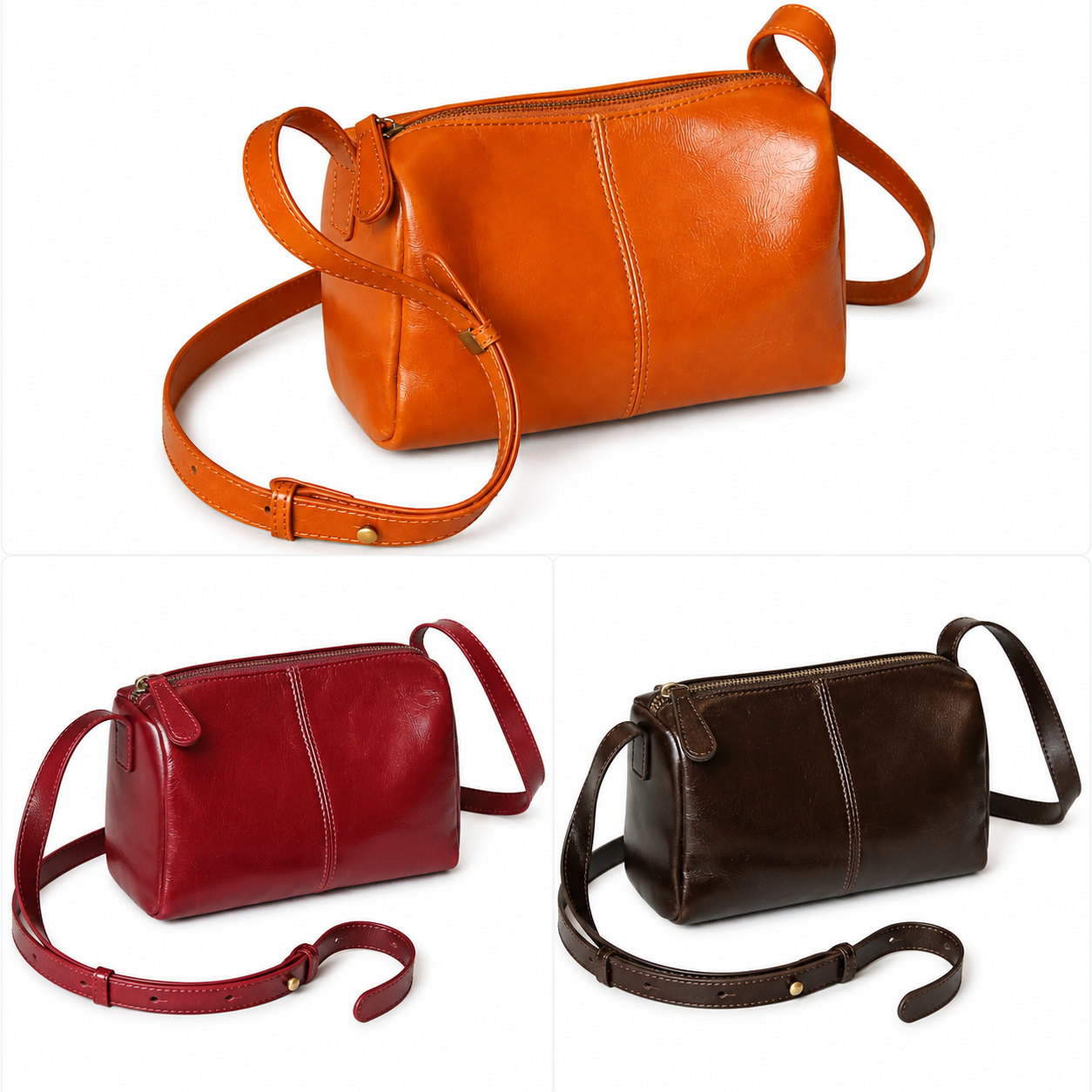 Vintage Leather Messenger Bag
