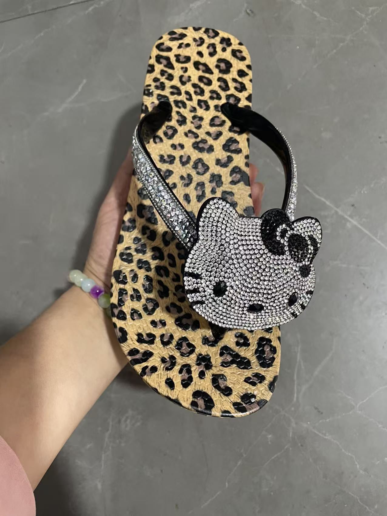 HELLO KITTY X RHINESTONE FLIP FLOPS