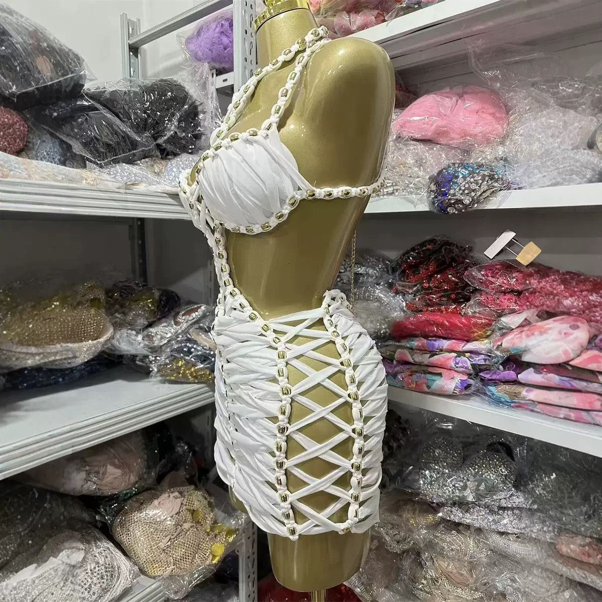 Pre-Order Hollow Strap Bodycon Dress – Sexy Solid Color Cut-Out Spaghetti Strap Mini Dress