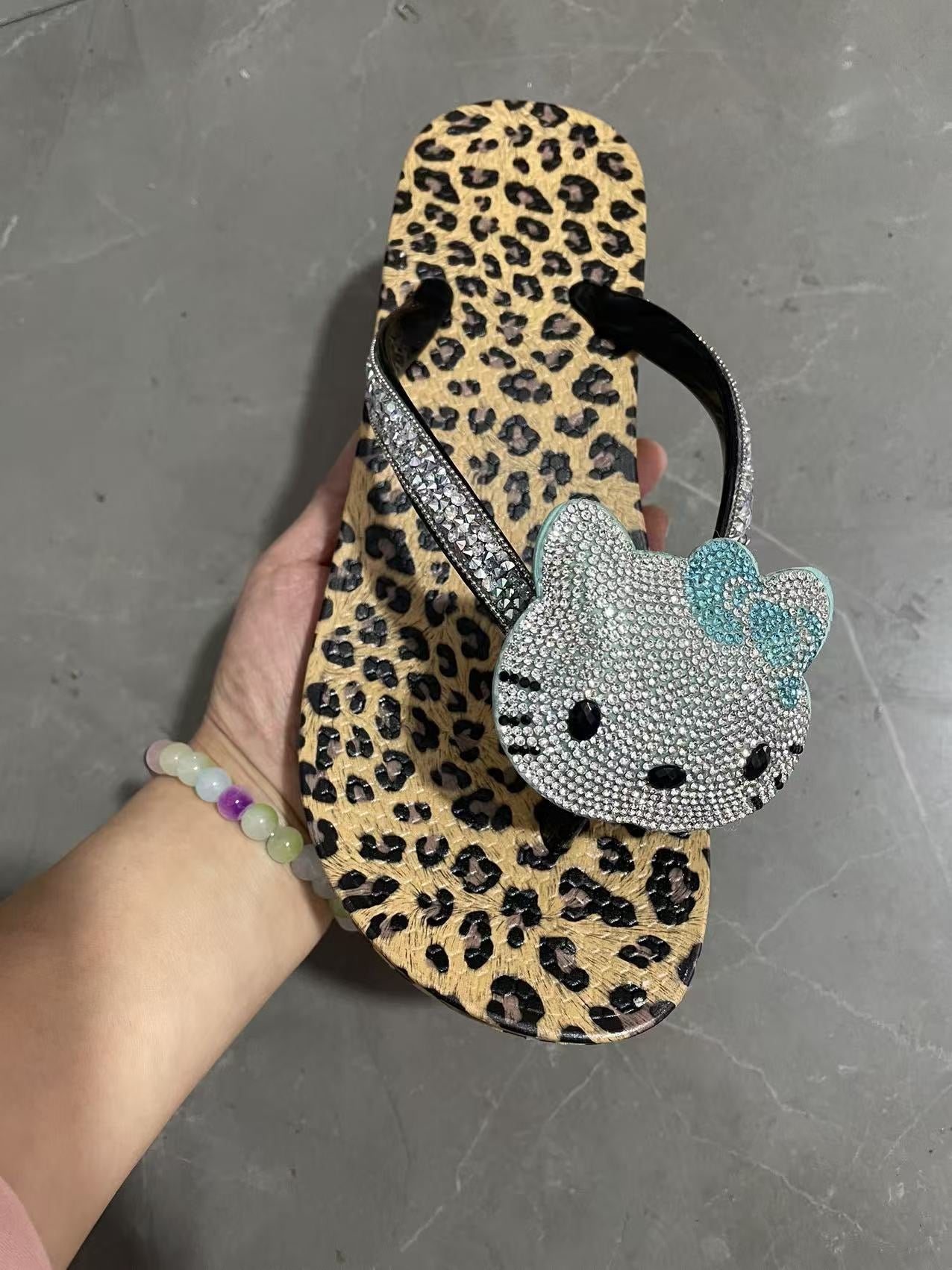 HELLO KITTY X RHINESTONE FLIP FLOPS