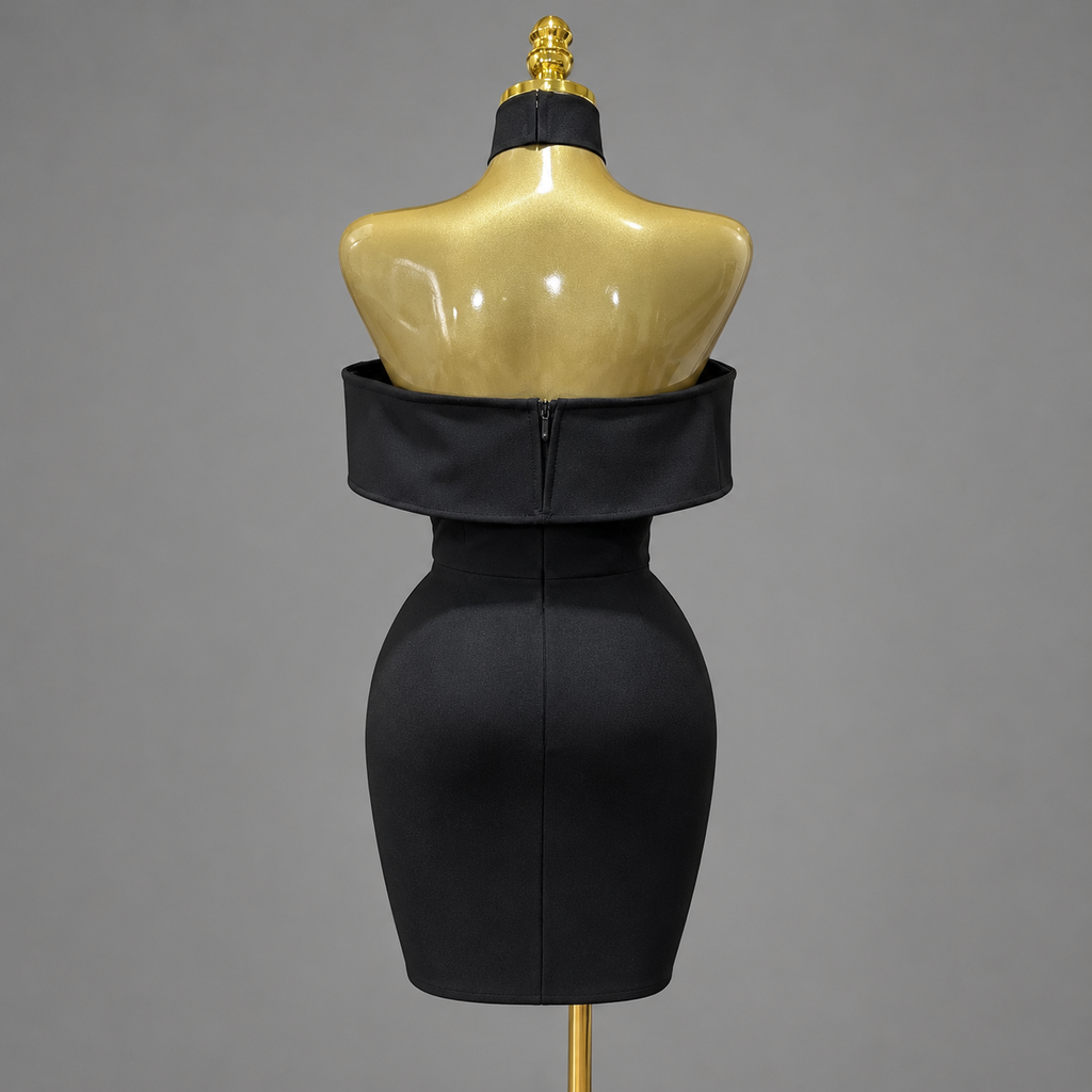 Pre order| Elegant White Rose Bandage Dress