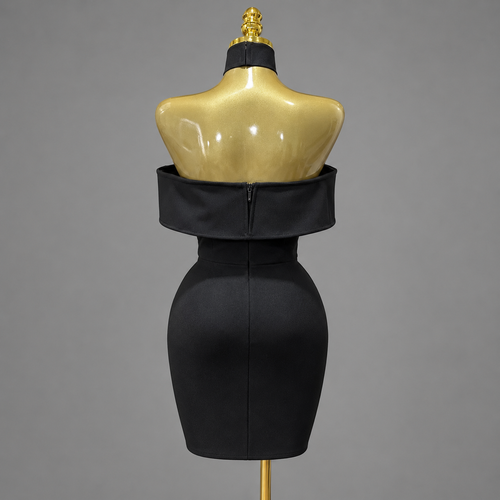 Pre order| Elegant White Rose Bandage Dress
